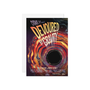 Devoured By Gravity Halloween Hole Black Horror Holiday Card