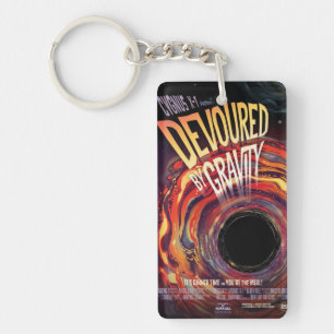 Devoured By Gravity Halloween Hole Black Horror Key Ring