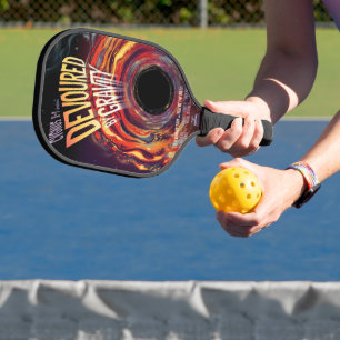 Devoured By Gravity Halloween Hole Black Horror Pickleball Paddle