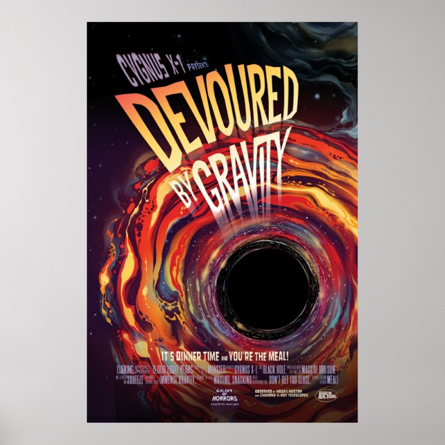 Devoured By Gravity Halloween Hole Black Horror Poster (Front)