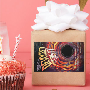 Devoured By Gravity Halloween Hole Black Horror Rectangular Sticker