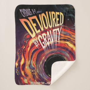 Devoured By Gravity Halloween Hole Black Horror Sherpa Blanket