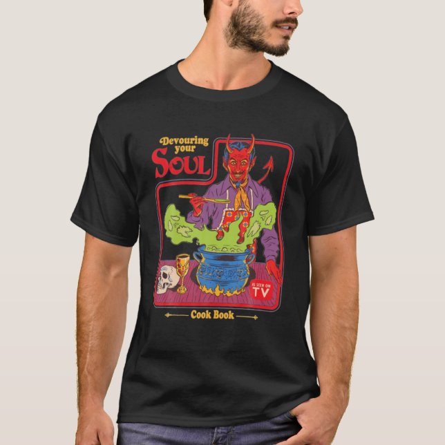 Devouring-Your-Soul-Cook-Book-As-Seen-On-TV-Devil T-Shirt (Front)