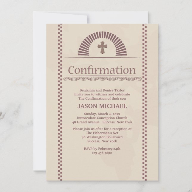 Devout Spirit Confirmation Invitation (Front)