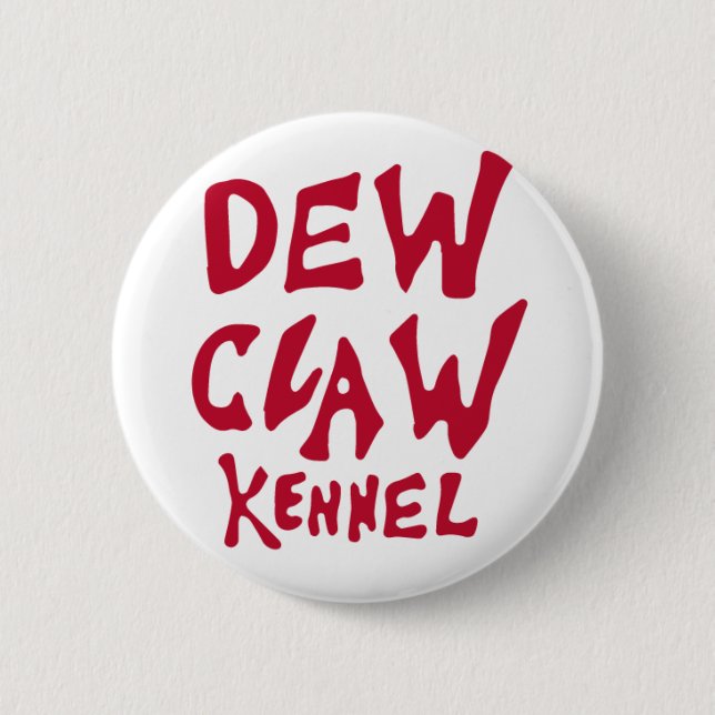 Dew Claw Kennel Ruby Red Button (Front)