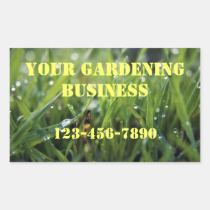 Dew Drop Grass Gardening Business Stickers