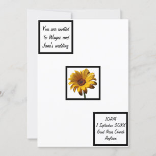 Dew Drops Daisy Wedding Invitation
