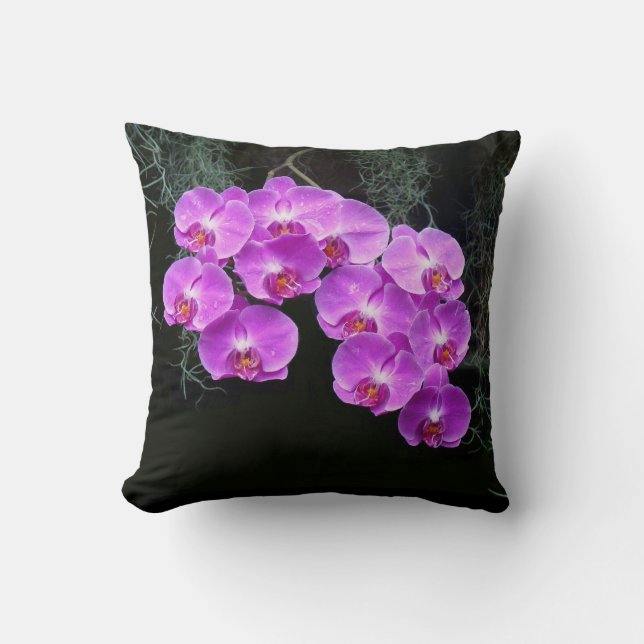 Dew-Kissed Orchids Cushion (Front)