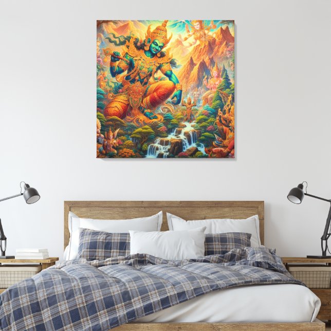 Dewa di Lembah Surgawi Canvas Print (Insitu(Bedroom))