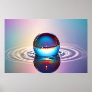 Dewdrop Close-up Water Tranquil Nature Season Poster