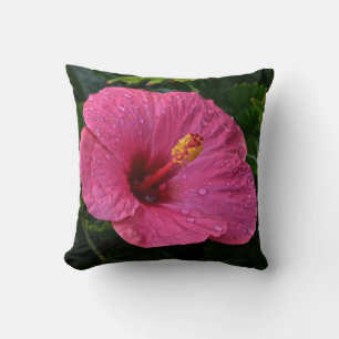 Dewdrop Hibiscus Pillow