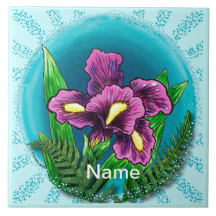 Dewdrop iris  tile