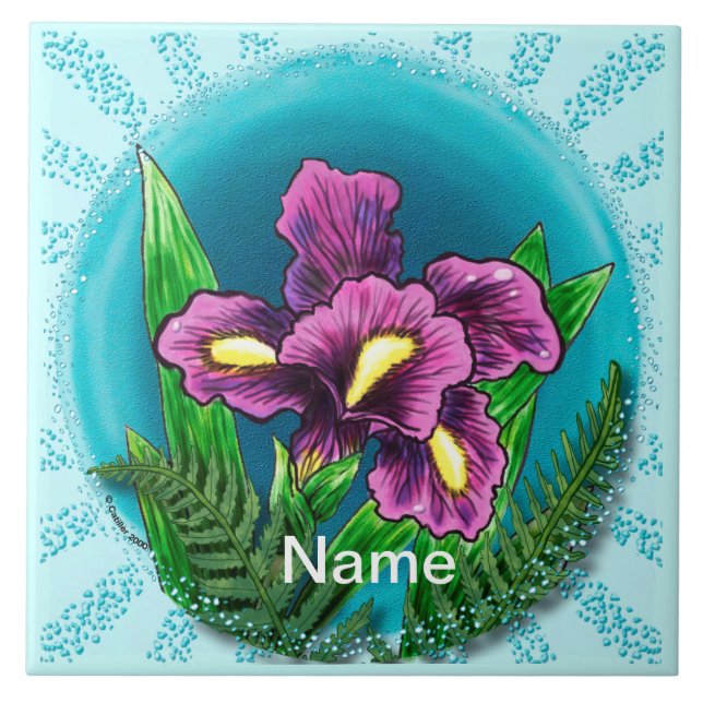 Dewdrop iris  tile (Front)