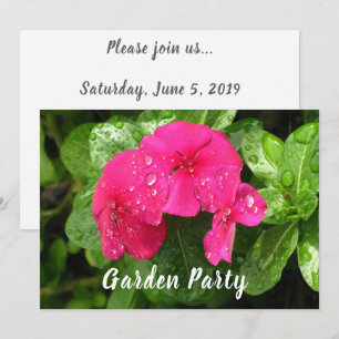 Dewdrops on Periwinkle Garden Party Invitations