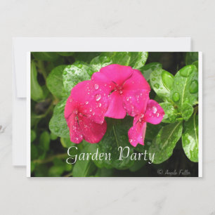 Dewdrops on Periwinkle Garden Party Invitations