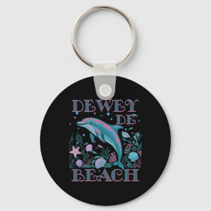 Dewey Beach De Dolphin Lover Colorful Beach Souven Key Ring