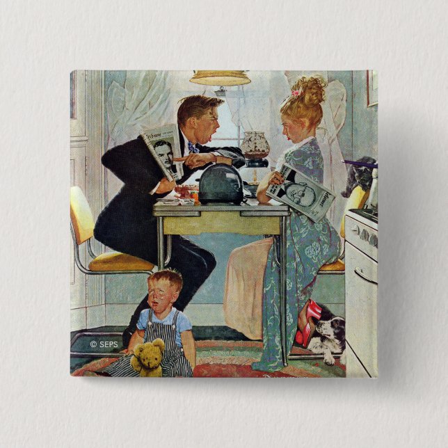 Dewey v. Truman 15 Cm Square Badge (Front)