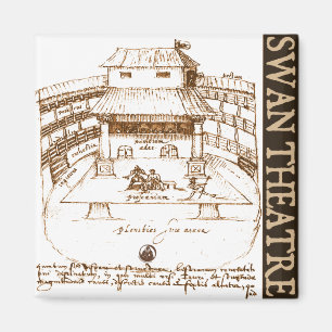DeWitt's Swan Theatre Sketch Magnet