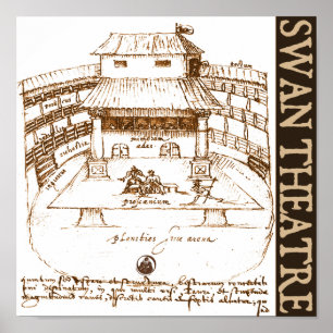 DeWitt's Swan Theatre Sketch Poster