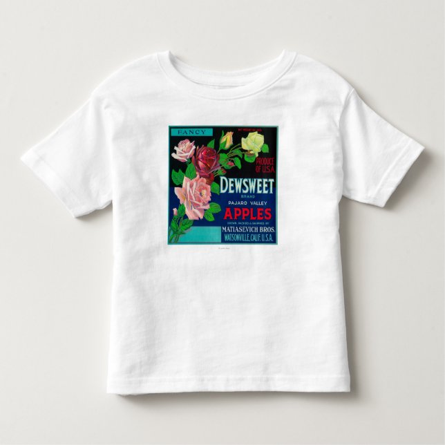 Dewsweet Apple Crate LabelWatsonville, CA Toddler T-Shirt (Front)