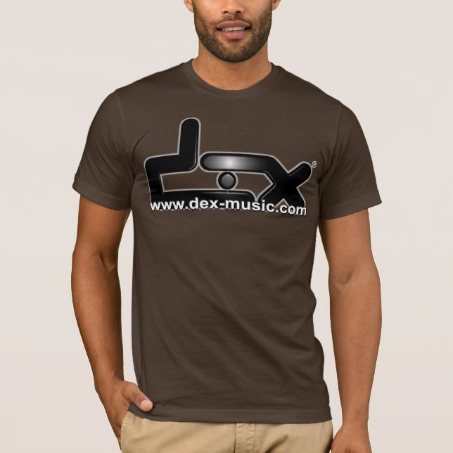 DEX MUSIC OFFICIAL T-SHIRT BROWN (Front)