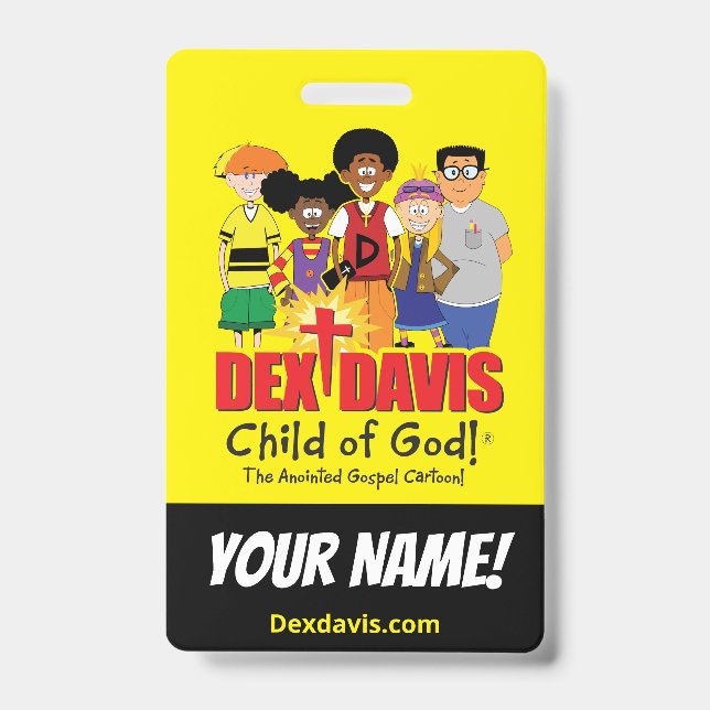 "Dex n' Them" Name Badge (double-sided) ID Badge (Front)