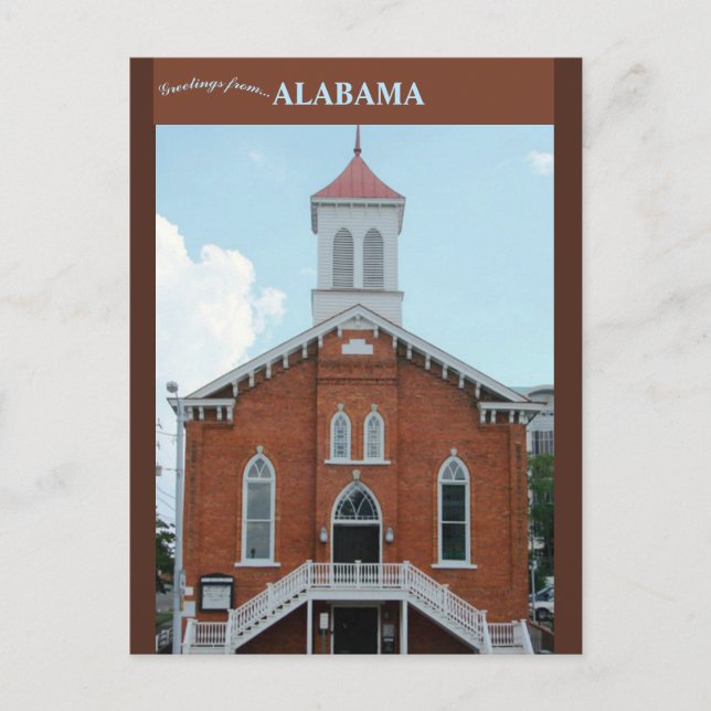 Dexter Avenue Baptist Church Montgomery Alabama Postcard (Front)