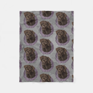 Dexter - Chocolate Lab Fleece Blanket