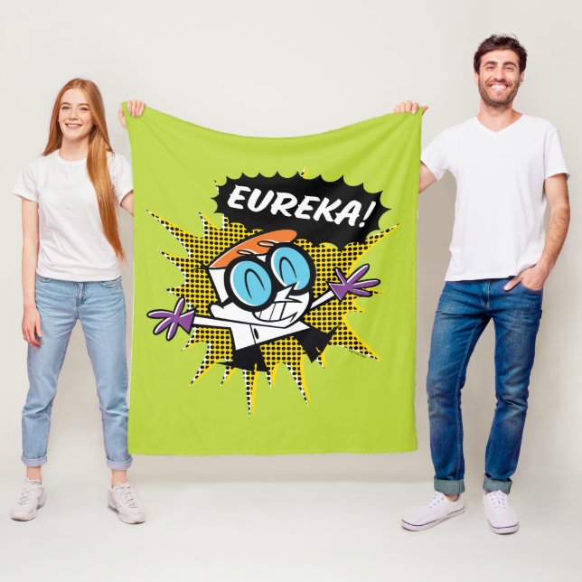 Dexter "Eureka!" Halftone Callout Graphic Fleece Blanket (In Situ)
