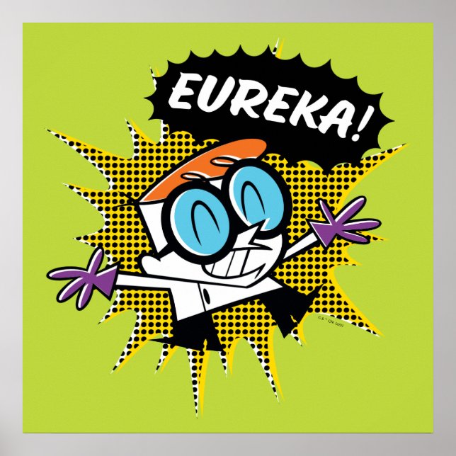 Dexter "Eureka!" Halftone Callout Graphic Poster (Front)