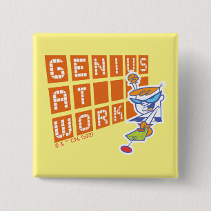 Dexter "Genius At Work" 15 Cm Square Badge