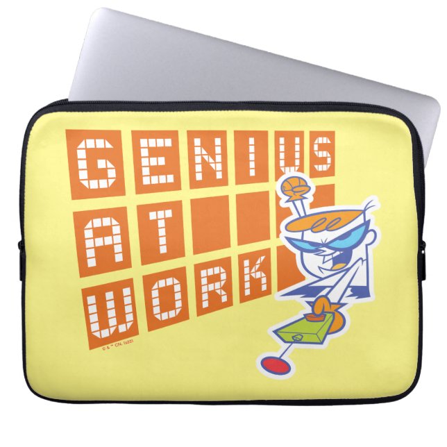 Dexter "Genius At Work" Laptop Sleeve (Front)