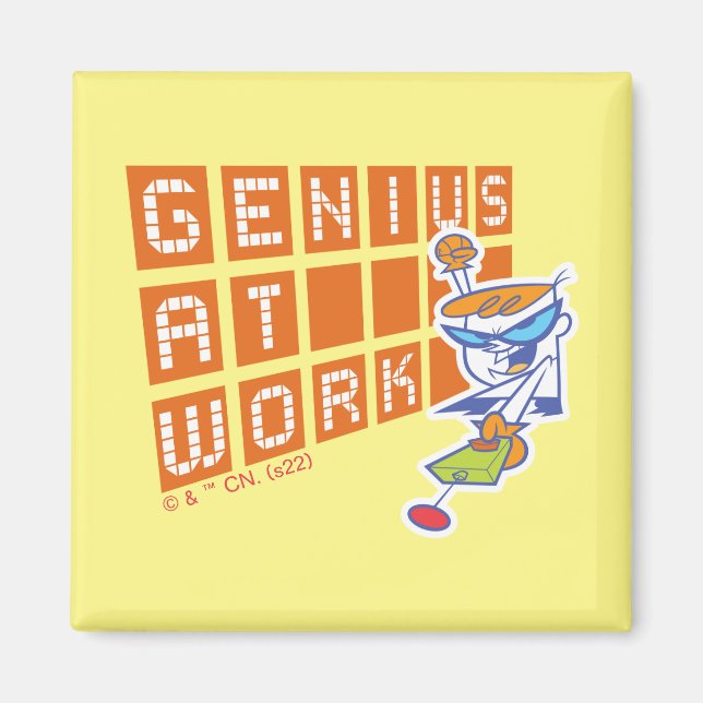 Dexter "Genius At Work" Magnet (Front)