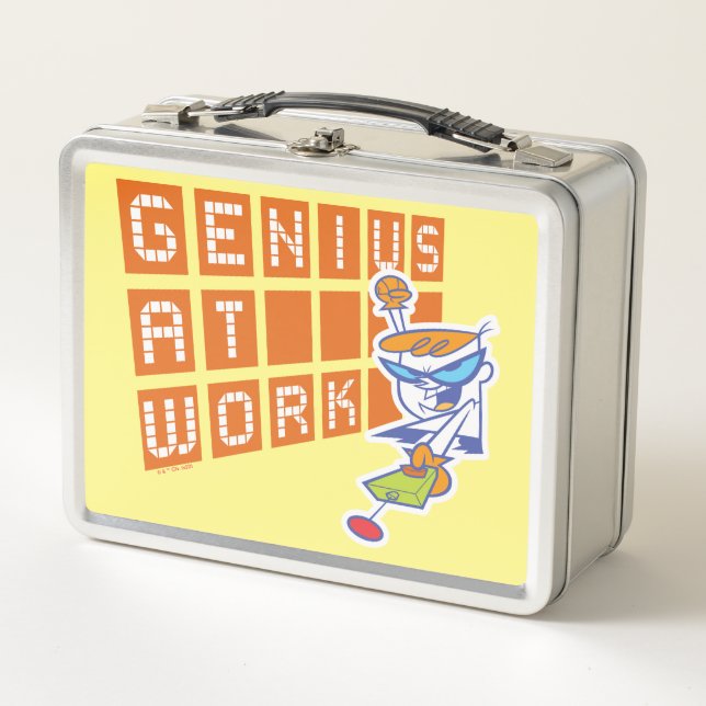 Dexter "Genius At Work" Metal Lunch Box (Front)