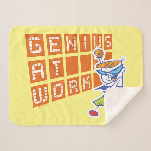 Dexter "Genius At Work" Sherpa Blanket (Front (Horizontal))