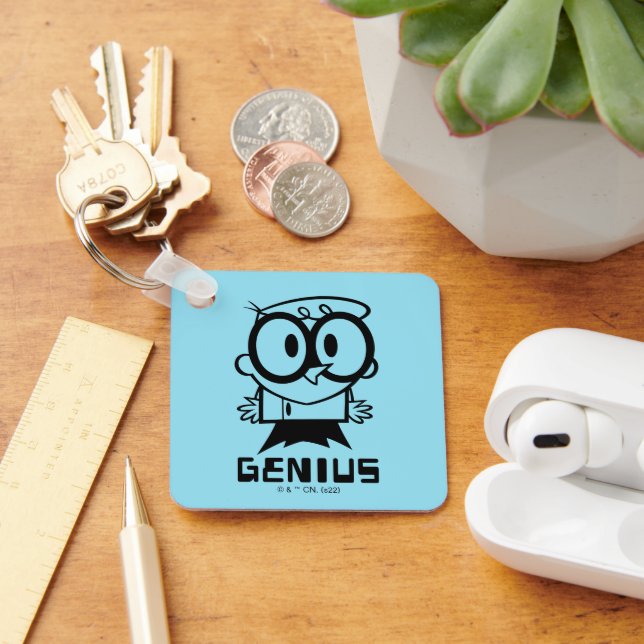 Dexter "Genius" Outline Graphic Key Ring (Desk)