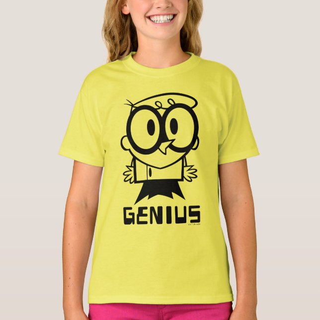 Dexter "Genius" Outline Graphic T-Shirt (Front)