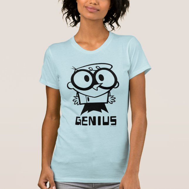 Dexter "Genius" Outline Graphic T-Shirt (Front)