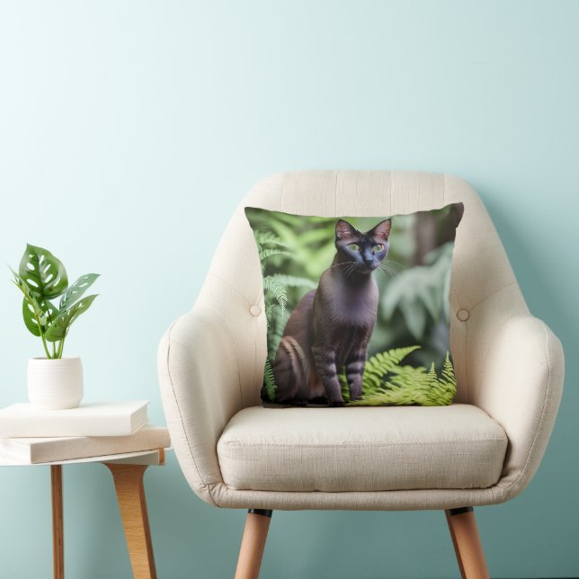 Dexter The Black Siamese Cat, Cushion (Chair)