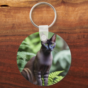 Dexter The Black Siamese Cat, Keyring