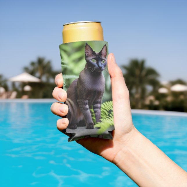 Dexter The Black Siamese Cat, Seltzer Can Cooler (In Situ Pool)