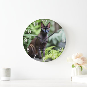Dexter The Black Siamese Cat, Wall Clock