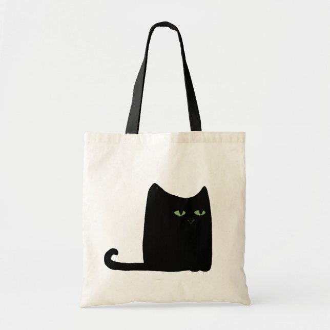 Dexter the Fat Black Cat Tote (customisable) Bag (Front)