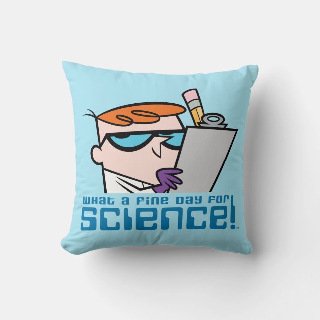 Dexter - What A Fine Day For Science! Cushion (Front)