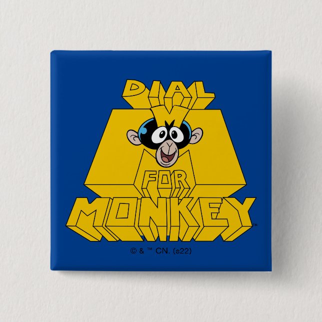 Dexter's Laboratory - Dial M For Monkey 15 Cm Square Badge (Front)
