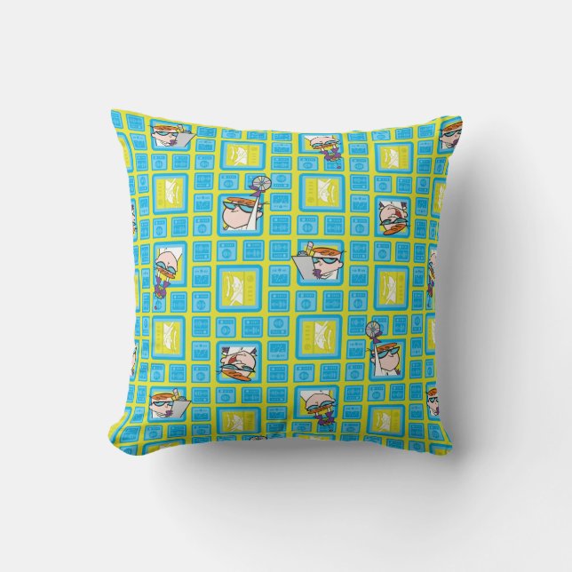Dexter's Laboratory Experiments Pattern Cushion (Front)