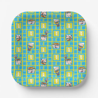 Dexter's Laboratory Experiments Pattern Paper Plate