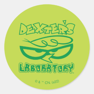 Dexter's Laboratory Face Logo Classic Round Sticker