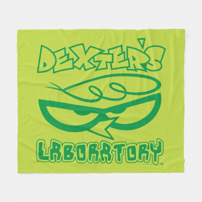 Dexter's Laboratory Face Logo Fleece Blanket (Front (Horizontal))