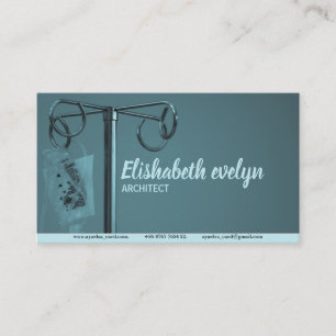 dextrose hanging on stainless steel IV stand Business Card